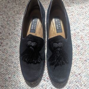Stuart Weitzman Women's Black Tassel Loafers